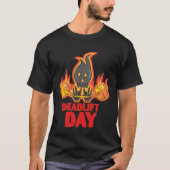 Deadlift Day Training Powerlifter Barbell Gym T-shirt (Voorkant)