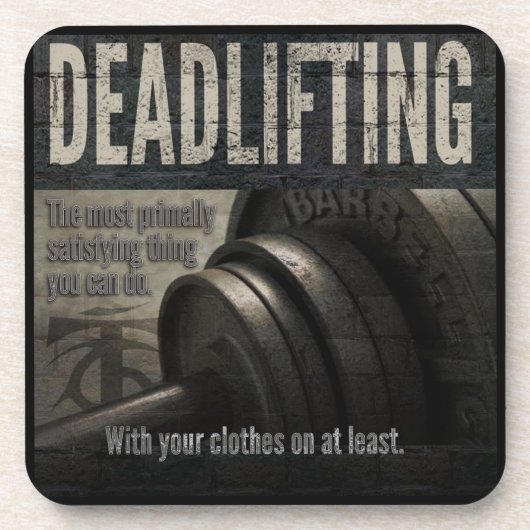 Deadlift - Funny Gym-thema - Nieuwe uitzending Bier Onderzetter (Voorkant)
