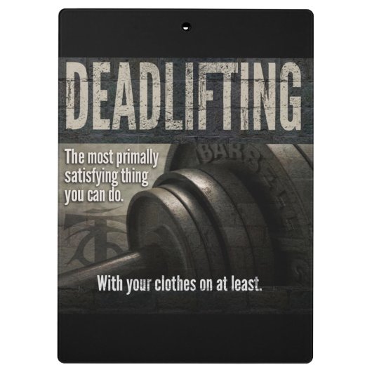 Deadlift - Funny Gym-thema - Nieuwe uitzending Klembord (Achterkant)