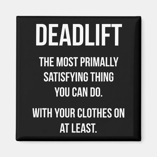 Deadlift - Funny Gym-thema - Nieuwe uitzending Magneet (Voorkant)