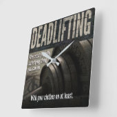 Deadlift - Funny Gym-thema - Nieuwe uitzending Vierkante Klok (Hoek)
