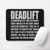 Deadlift - Funny Workout Motivatie Muismat (Met muis)