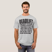 Deadlift - Funny Workout Motivatie T-shirt (Voorkant volledig)