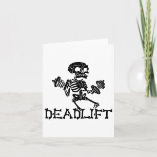 Deadlift Halloween Skelet Workout Bodybuilding G Kaart