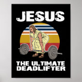 Deadlift Jesus I Christelijke Weightlift Funny Wor Poster (Voorkant)