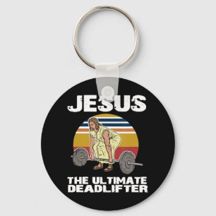 Deadlift Jesus I Christelijke Weightlift Funny Wor Sleutelhanger