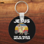 Deadlift Jesus I Christelijke Weightlift Funny Wor Sleutelhanger (Voorkant)