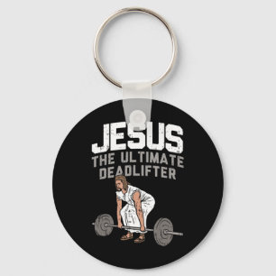 Deadlift Jesus I Christelijke Weightlift Funny Wor Sleutelhanger