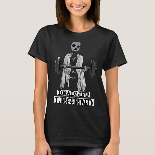 Deadlift leend, ironisch Gym Quote Powertilwork T-shirt (Voorkant)
