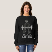 Deadlift Legend Gym Powerlifter Workout Weightlift Trui (Voorkant volledig)