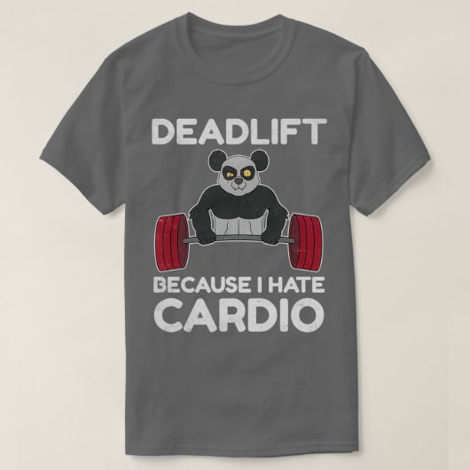 Deadlift Panda Gift for Bodybuilding Distress T-shirt (Design voorkant)