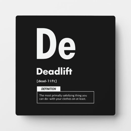 Deadlift - Periodieke tafel - Funny Gym Meme Fotoplaat (Voorkant)