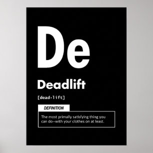 Deadlift - Periodieke tafel - Funny Gym Meme Poster
