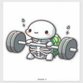 Deadlift Schattige Turtle Classic T-shirt Sticker (Vel)