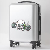 Deadlift Schattige Turtle Classic T-shirt Sticker (Koffer)