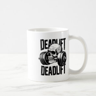 Deadlift Schedel Skelet Workout Powerlifting Gym L Koffiemok