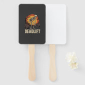 Deadlift Skelet Halloween Gym Workout Ontwerp Handwaaier (Voorkant en achterkant)