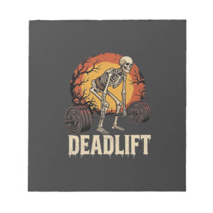 Deadlift Skelet Halloween Gym Workout Ontwerp Notitieblok