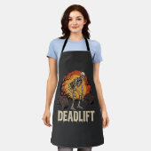 Deadlift Skelet Halloween Gym Workout Ontwerp Schort (Gedragen)