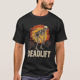 Deadlift Skelet Halloween Gym Workout Ontwerp T-shirt