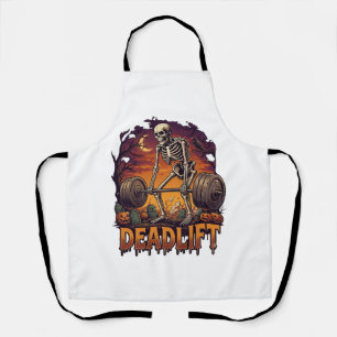 Deadlift Skelet Stang Halloween Pompoenen Graf Schort