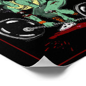 Deadlift Skeleton Gewichtheffer Bodybuilder Workou Poster (Hoek)