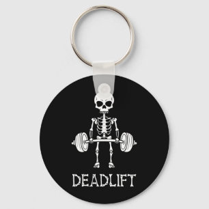 Deadlift Skeleton Gym Gewichtheffen Workout Fitne Sleutelhanger