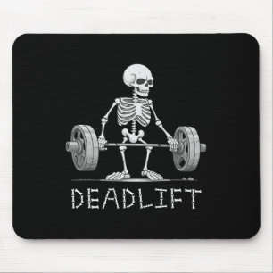 Deadlift Skeleton Halloween Grappig Gewichtheffen Muismat