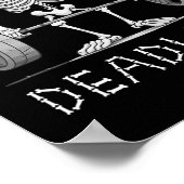 Deadlift Skeleton Halloween Grappig Gewichtheffen Poster (Hoek)