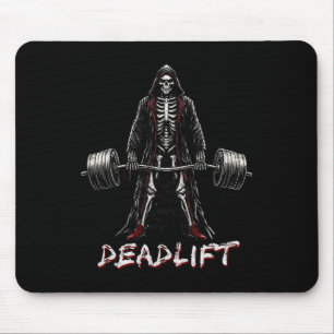 Deadlift Skeleton Halloween Gym Jokes Gewichtheffe Muismat