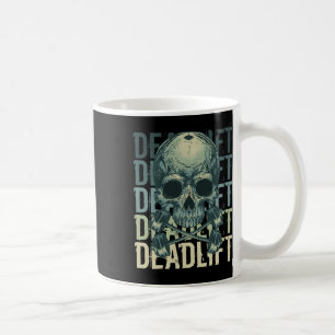 Deadlift Skull Skeleton Workout Powerlifting Gym L Koffiemok