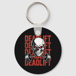 Deadlift Skull Skeleton Workout Powerlifting Gym L Sleutelhanger