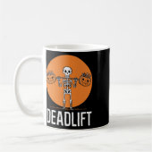 Deadlift Spooky Gewichtheffen Workout Koffiemok (Links)