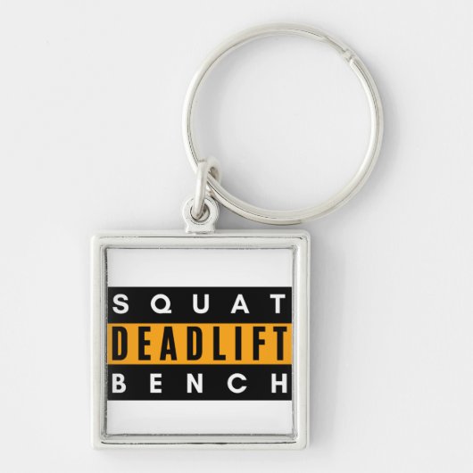 Deadlift Squat en Bench T-Shirt Sleutelhanger (Voorkant)