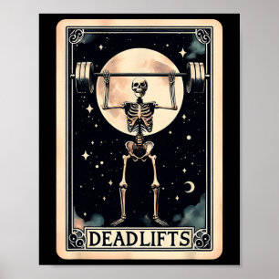 Deadlift Workout Gym Gewichtheffen Grappig Hallowe Poster
