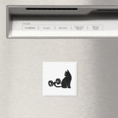 Deadlifting Cat Workout Gym Fitness Exercise Weigh Magneet (Insitu (Vaatwasser))