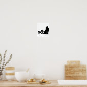 Deadlifting Cat Workout Gym Fitness Exercise Weigh Poster (Keuken)