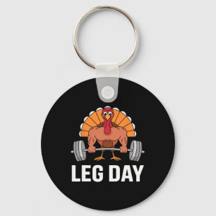 Deadlifting Turkije Leg Day Thanksgiving Funny Gym Sleutelhanger