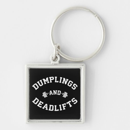 Deadlifts en Dumplings - Funny Bulking Novelty Sleutelhanger (Voorkant)