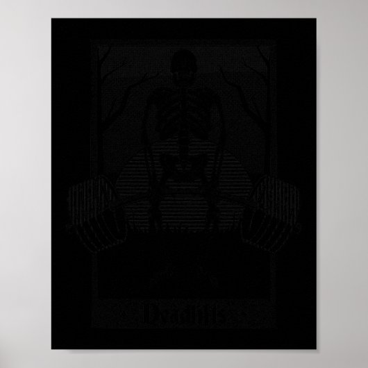 Deadlifts Gewichtheffer Skelet Halloween Gym Werk Poster (Voorkant)
