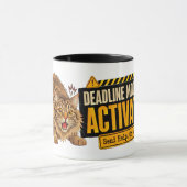 Deadline Modus Geactiveerd Kat Kopje - Grappige Ko Mok (Midden)