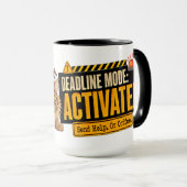 Deadline Modus Kat Grappig Cadeau voor Koffieliefh Mok (Voorkant rechts)