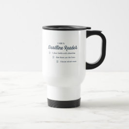 Deadline Reader Travel Mug Reisbeker