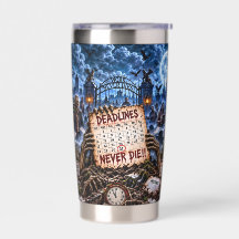 Deadlines gaan nooit dood Halloween Zombie 20 oz T