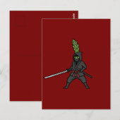 Deadly Asparagus Ninja Shinobi Needle Sword  Briefkaart (Voorkant / Achterkant)