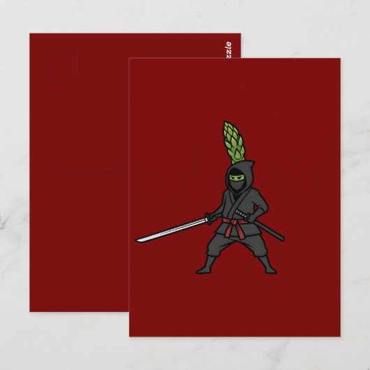 Deadly Asparagus Ninja Shinobi Needle Sword  Briefkaart (Voorkant / Achterkant)