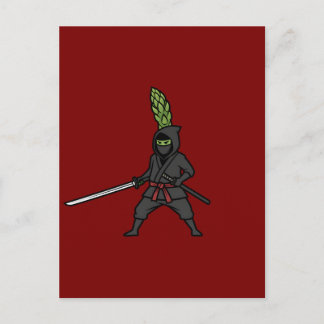 Deadly Asparagus Ninja Shinobi Needle Sword  Briefkaart