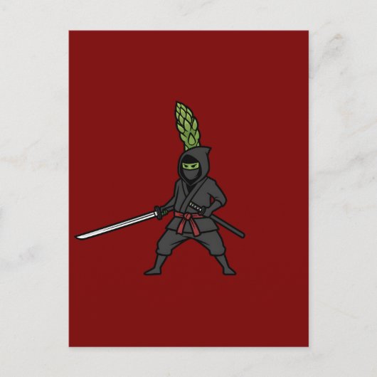 Deadly Asparagus Ninja Shinobi Needle Sword  Briefkaart (Voorkant)
