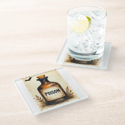 Deadly Elixir: het donkerste brouwsel van de herfs Glazen Onderzetter (Schuin)