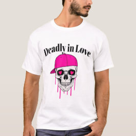 Deadly Love Edgy Skull en Heart Eyes T-Shirt